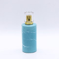 wholesale 100ml cosmetic glass spray container cylinder blue empty perfume bottle